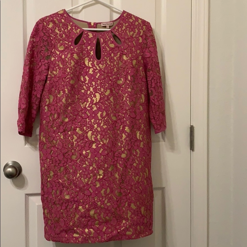 Juicy Couture Pink with Gold lining Dress